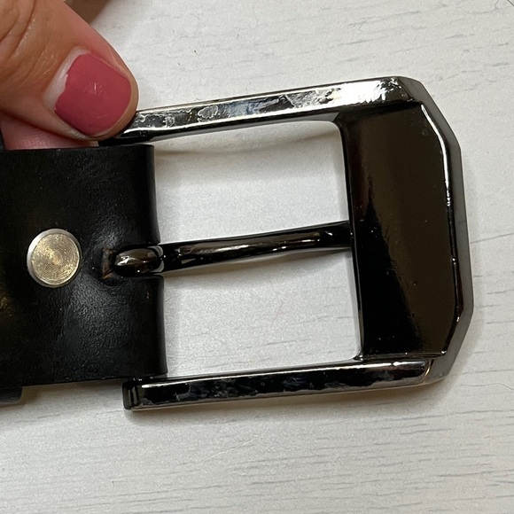 LEVI STRAUSS Genuine Leather Casual Belt Black Size 40 - Picture 4 of 8